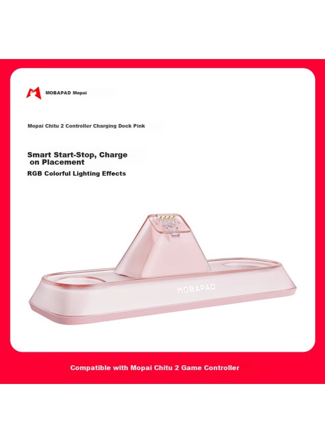 Mobapad Chitu 2 Controller Charging Dock Smart Start-stop Rgb Lighting For Chitu 2 Series Products Pink - Image 1