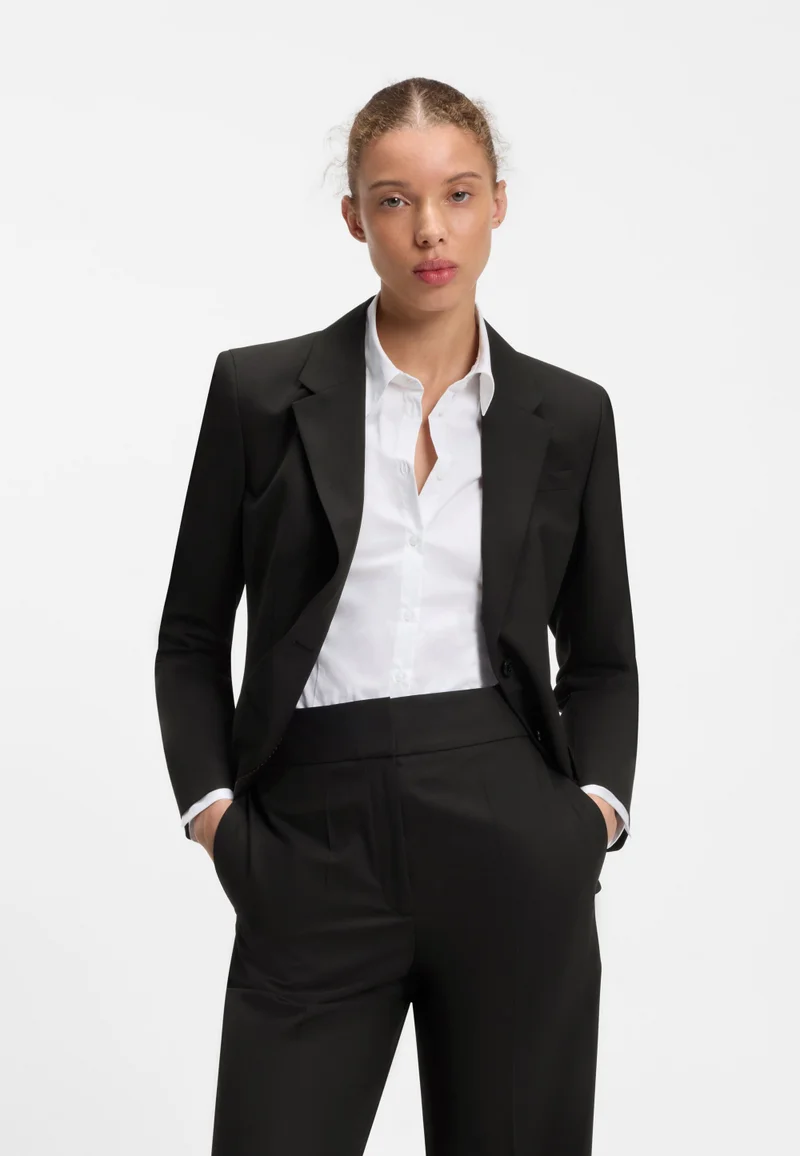 HUGO Tailored single-button blazer in stretch wool