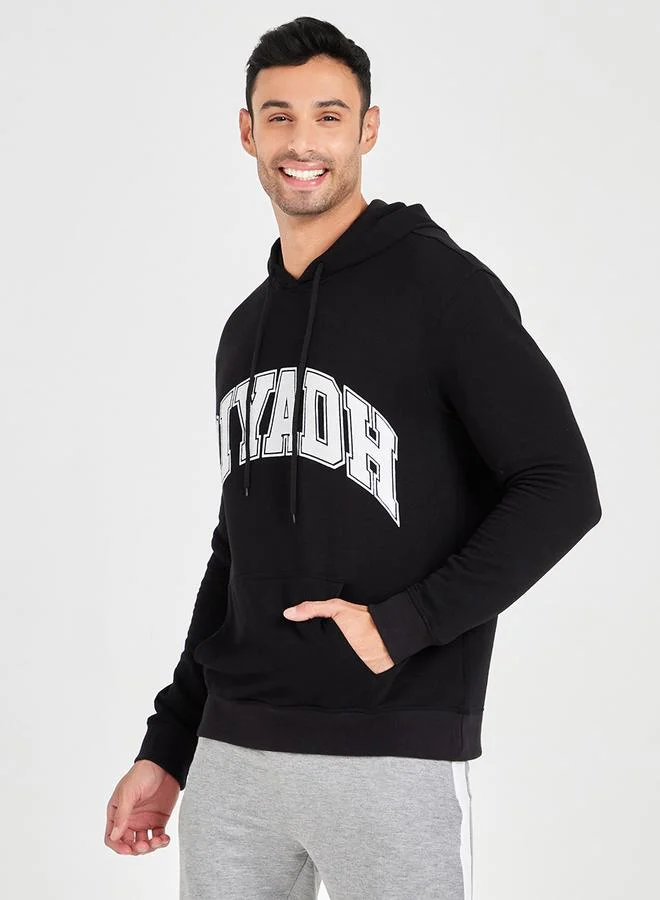 Styli Riyadh Graphic City Print Oversized Hoodie
