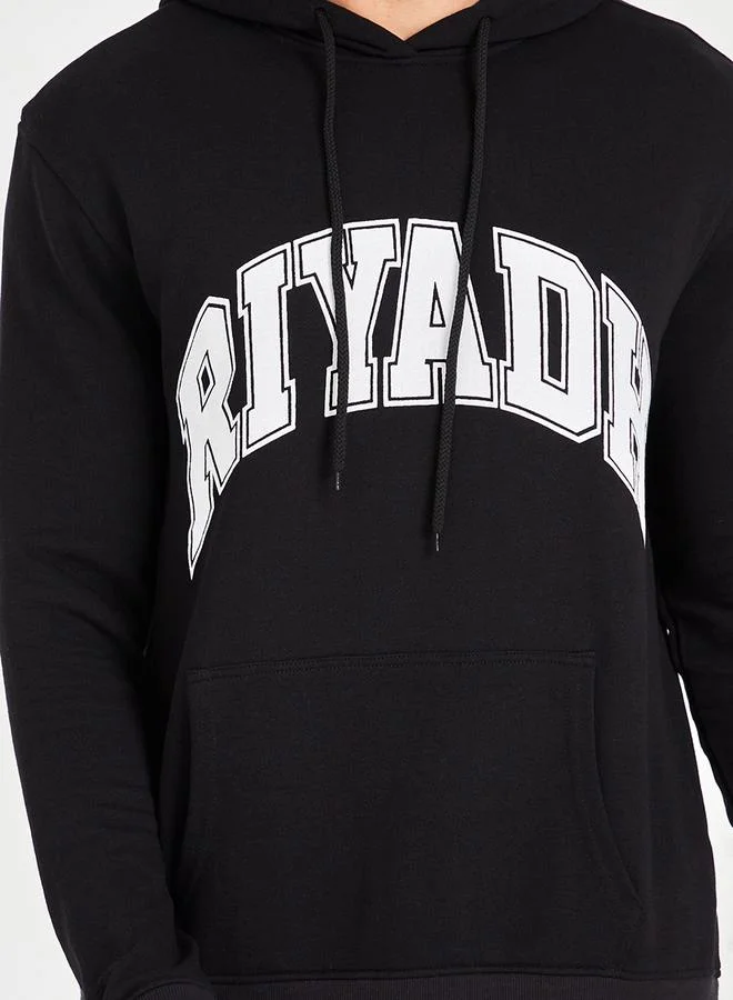 Styli Riyadh Graphic City Print Oversized Hoodie