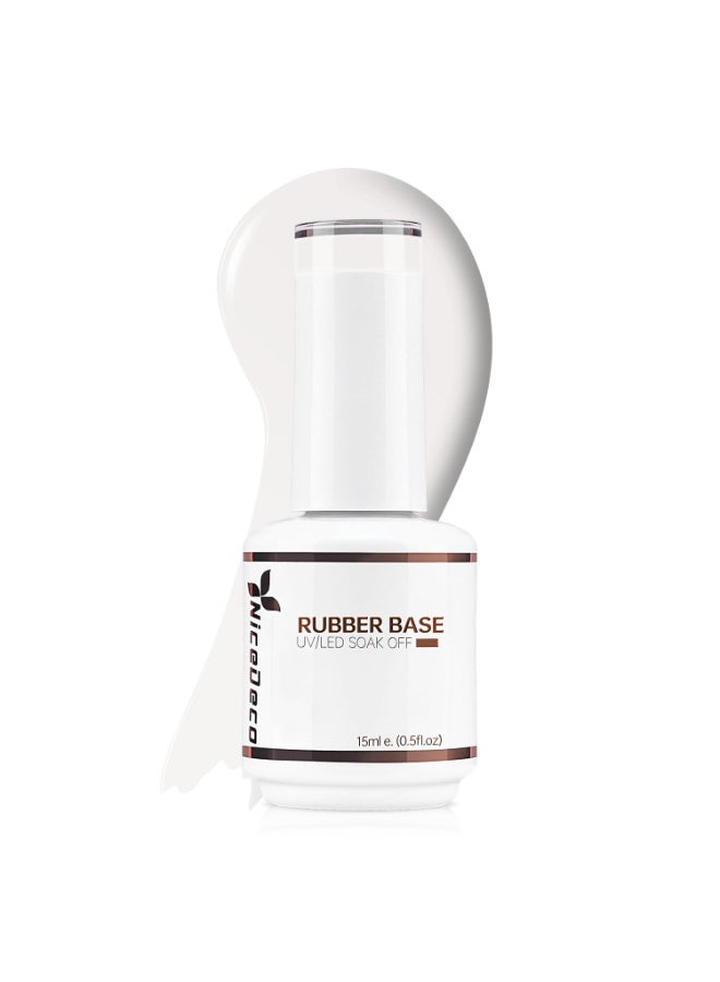 Nicedeco Hema Free Rubber Base Gel for Nails Cruelty Free Vegan Milky White Rubber Gel U V Color Base Gel Nail Polish 15ML 003 - Image 2