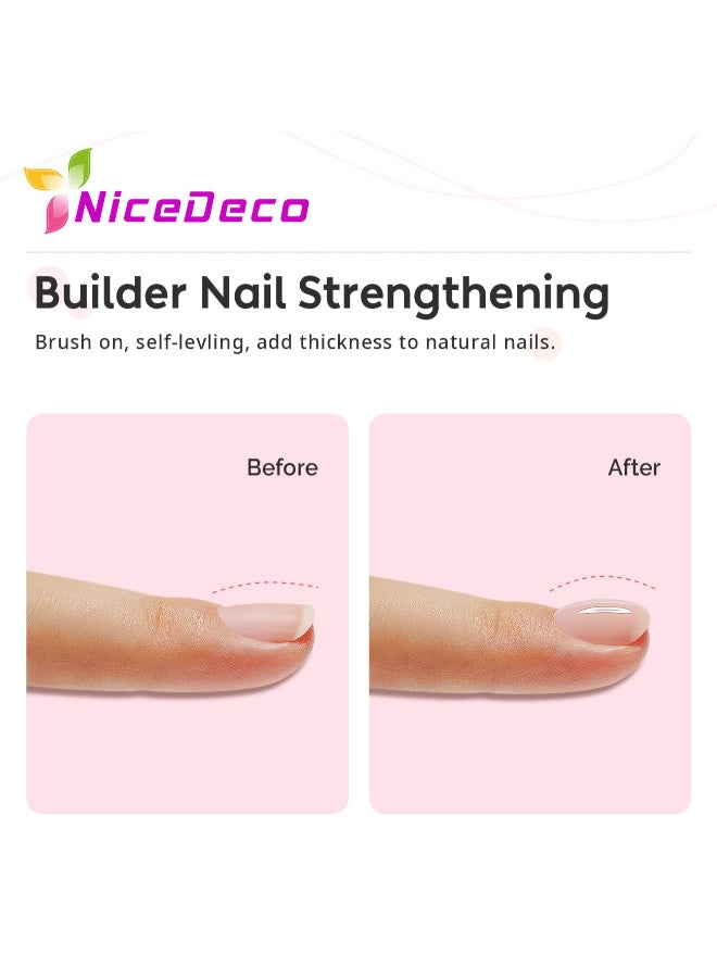 Nicedeco Hema Free Rubber Base Gel for Nails Cruelty Free Vegan Milky White Rubber Gel U V Color Base Gel Nail Polish 15ML 003 - Image 4