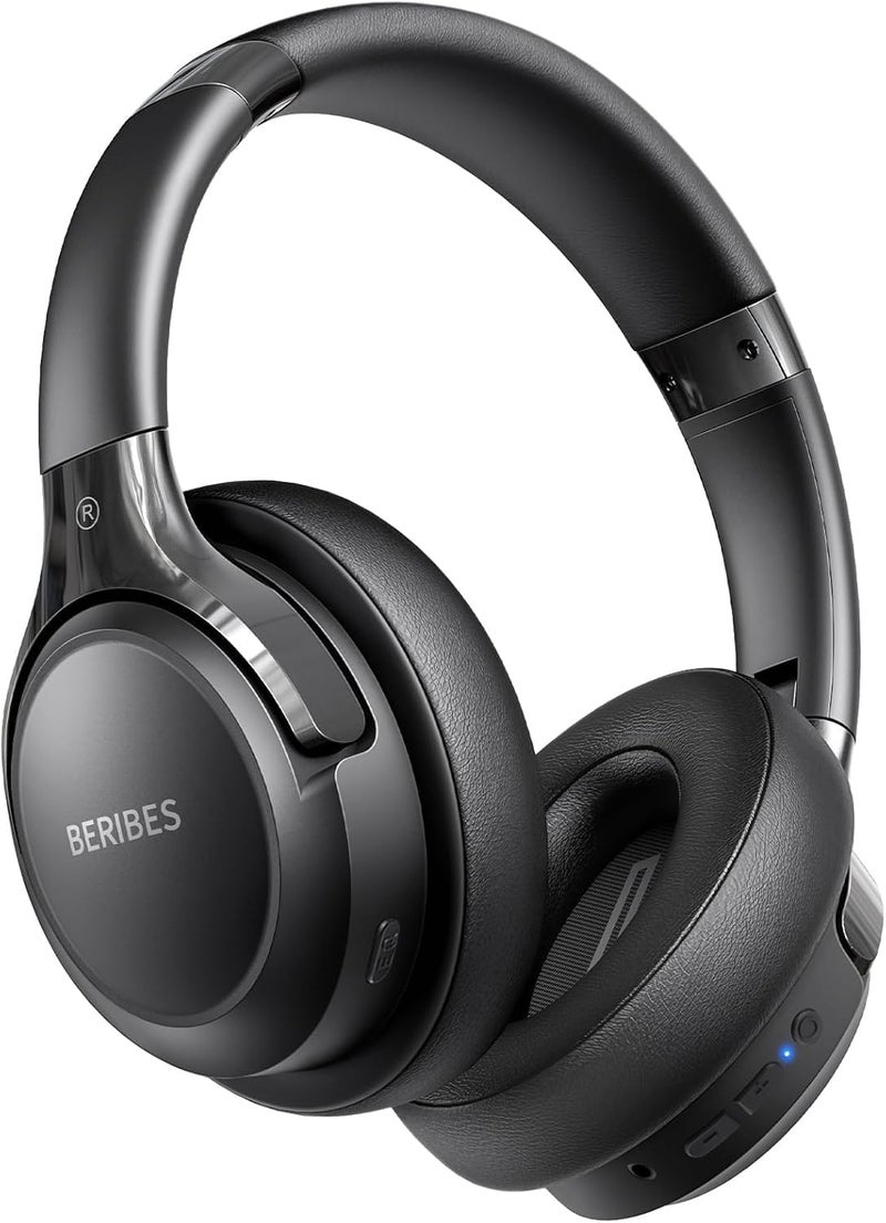 BERIBES Wireless Headphones Over Ear, 65H Playtime and 6 EQ Music Modes Bluetooth Headphones with Microphone, HiFi Stereo Foldable Lightweight Headset, Deep Bass for Home Office Cellphone PC Ect. - Image 1
