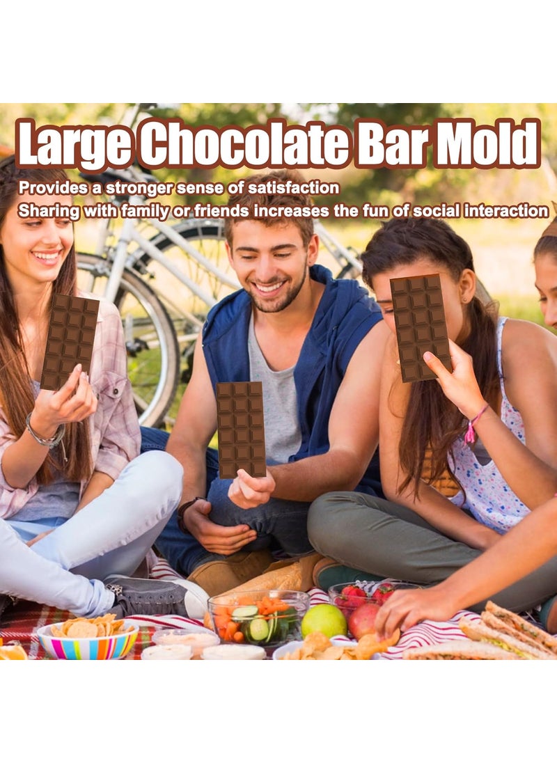 PalkSky Palksky Large Chocolate Bar Mold Deep Dubai, Thick Chocolate Bar Molds Silicone for Filling Knafeh Pistachio, Chocolate Mold for Baking,1PCS Silicone Molds +100Pcs Bags  - Image 2