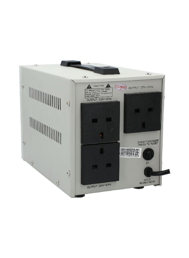 Shams 1500W 110-220V AC Automatic Voltage Regulator White 12 x 10 x 7 inch 22286  - Image 4