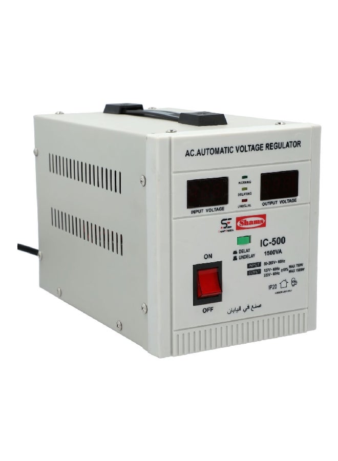 Shams 1500W 110-220V AC Automatic Voltage Regulator White 12 x 10 x 7 inch 22286  - Image 3