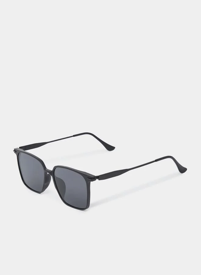 ستايلي Black Square Frame Sunglasses with Nose Pads