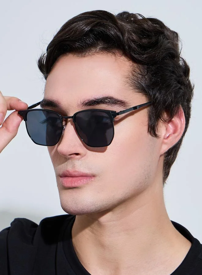 ستايلي Black Square Frame Sunglasses with Nose Pads
