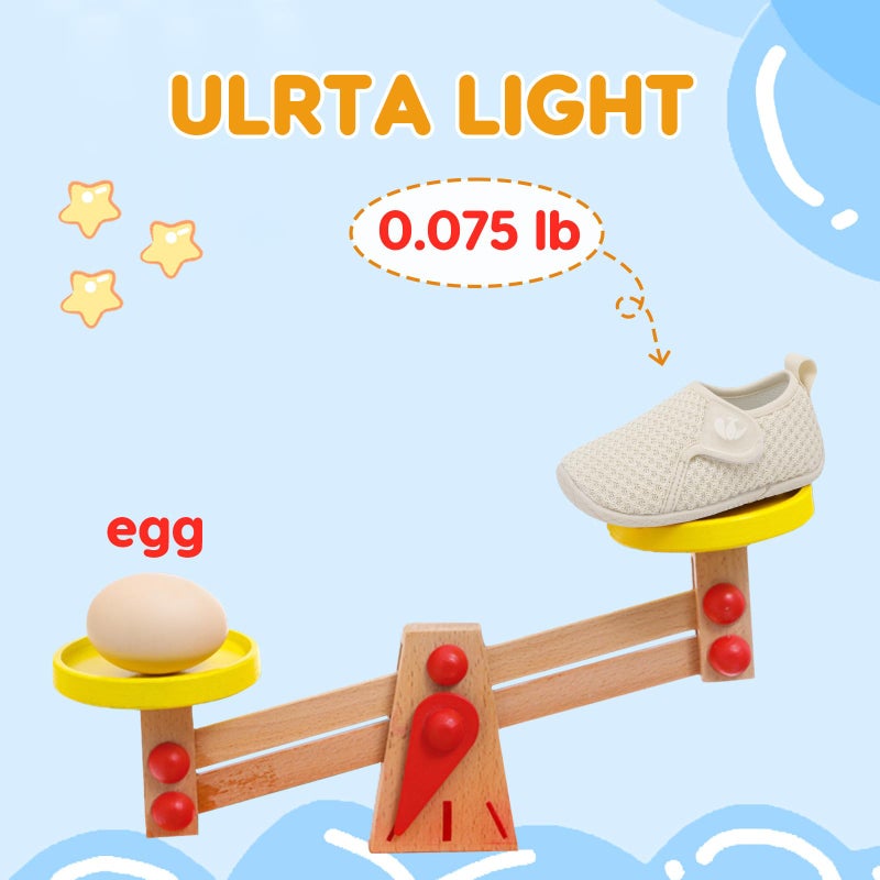 FEETCITY Toddler Barefoot Shhoes Baby Walking Shoes Kids Slip On Shoe Boys Girls Sport Sneakers Lightweight Tennis Shoe Beige - Image 5