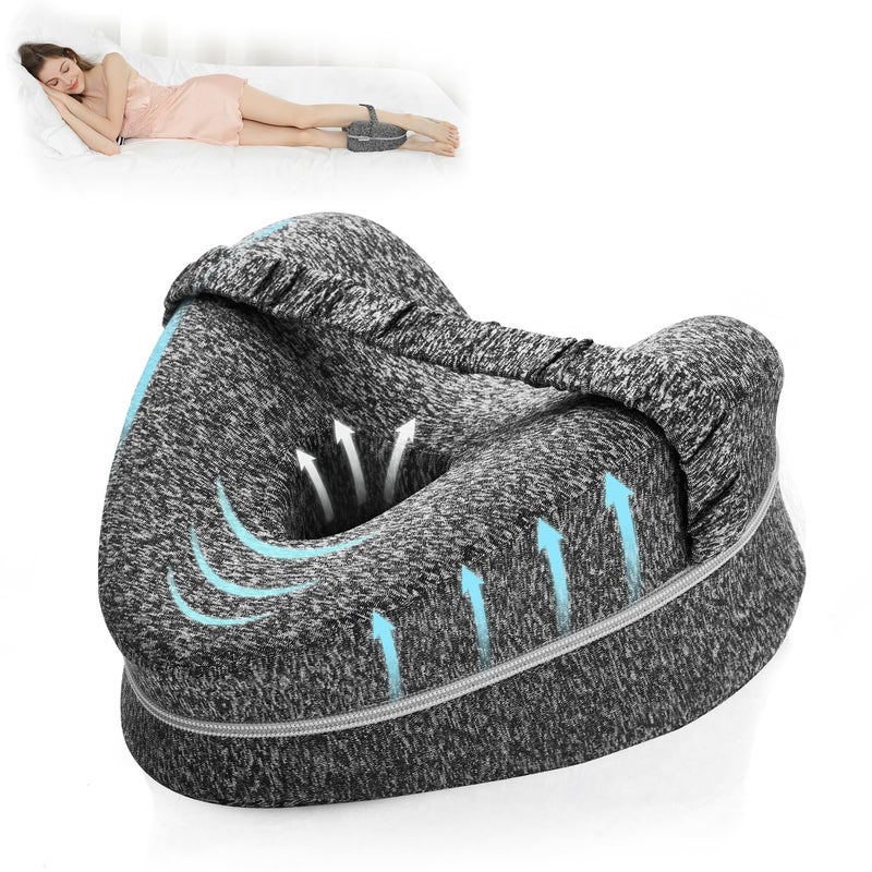 BEAUTRIP Leg Pillow  Ergonomic Side Sleeping Pillows  Memory Foam Knee Pillow with Strap for Side Sleeper  Leg Support Cushion with Removable and Washable Cover