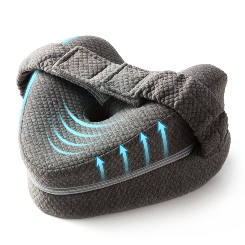 TULARIS Knee Pillow for Side Sleepers Hip Pain - Between Leg Pillow for Side Sleeping - Sciatica Pain Relief Pillow Supports Back Pain - Support Pillow Between The Legs for Knee Support and Lower Back Pain - Image 1