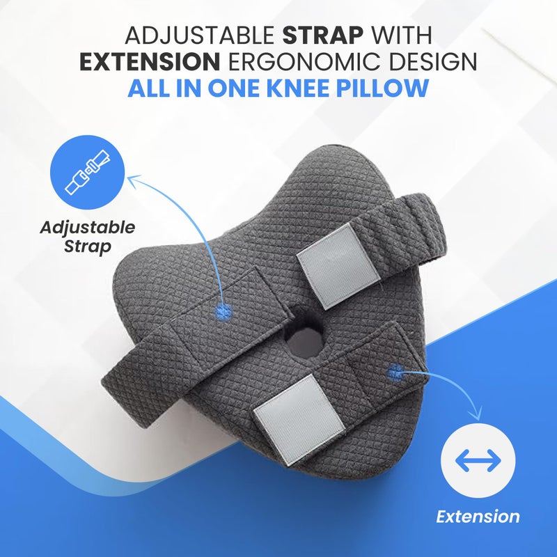 TULARIS Knee Pillow for Side Sleepers Hip Pain - Between Leg Pillow for Side Sleeping - Sciatica Pain Relief Pillow Supports Back Pain - Support Pillow Between The Legs for Knee Support and Lower Back Pain - Image 5