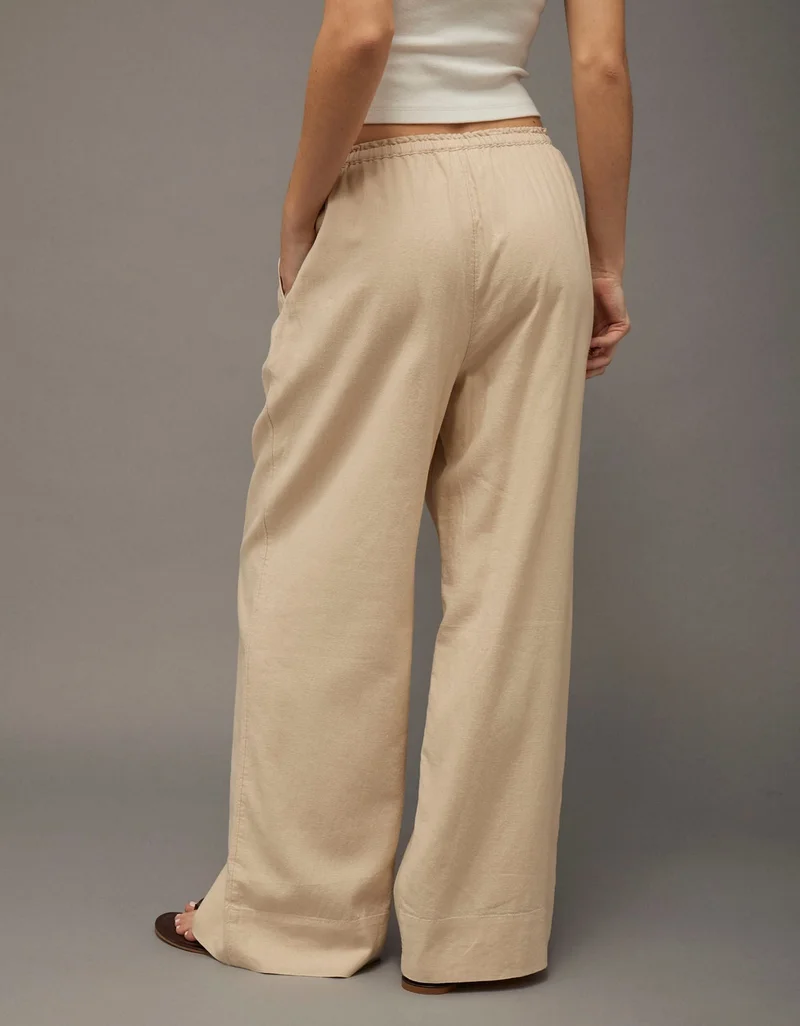 American Eagle AE High-Waisted Linen Easy Pant