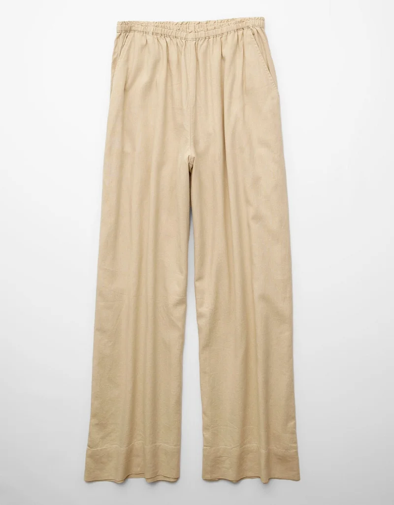 American Eagle  AE High-Waisted Linen Easy Pant for Women | Best Price UAE