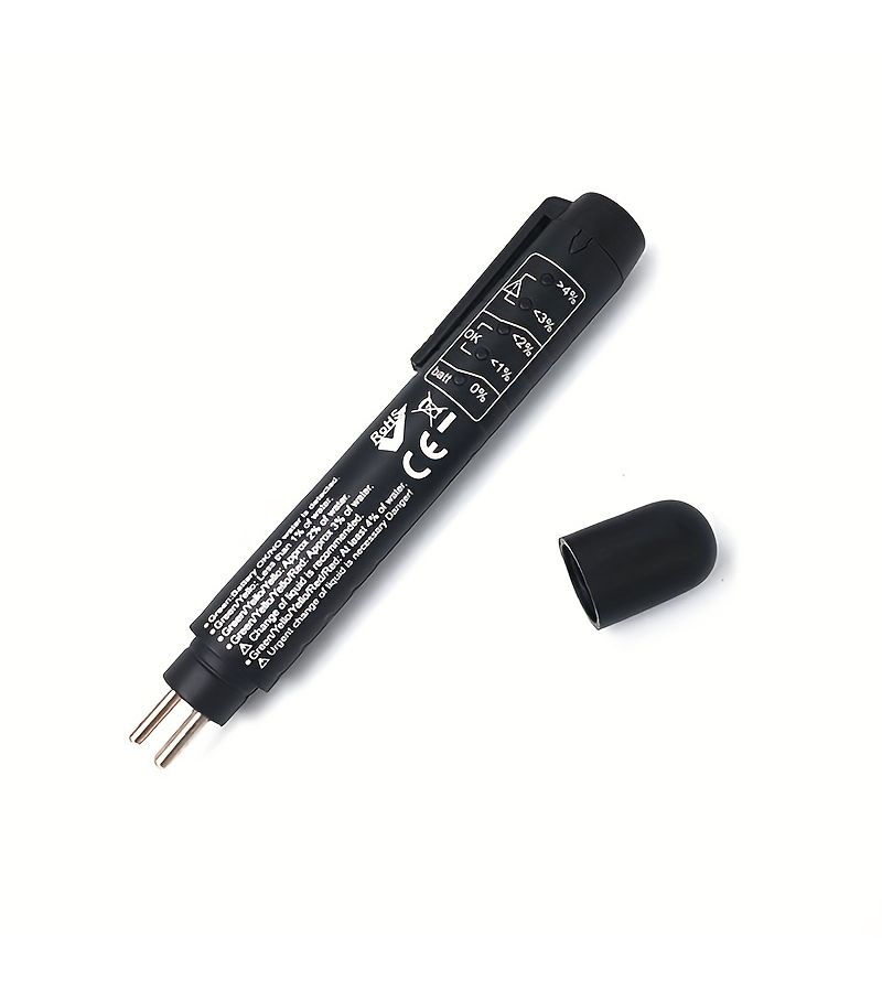 مؤشر LED لاختبار سائل الفرامل (5 لمبات) - أداة تقييم دقيقة لجودة زيت الفرامل في السيارات - قلم اختبار احترافي للسيارات والدراجات النارية - لون أسود - البطارية غير مضمنة - Image 4