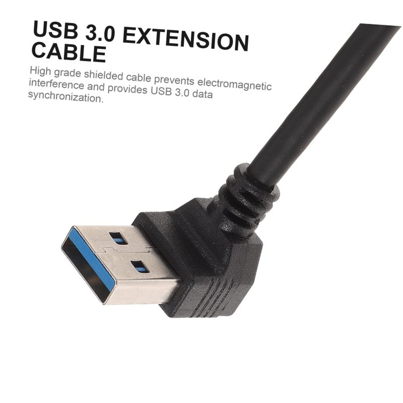 90 Degree Upward Angle USB Extension Cable Male To Female For Charging Data Transfer - Image 4
