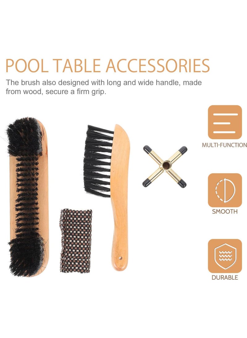GGOOT Billiards Pool Table and Rail Brush with Billiard Cue Shaft Slicker Snooker Cloth Cleaner - Image 2