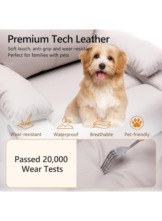 Organized Home Cozy Living Room Multifunctional Recliner Swivel & Rock and Recline at 150° Cat Scratch Resistant Fabric Cloud Like Comfort Easy Assembly & Stylish Design - Image 4