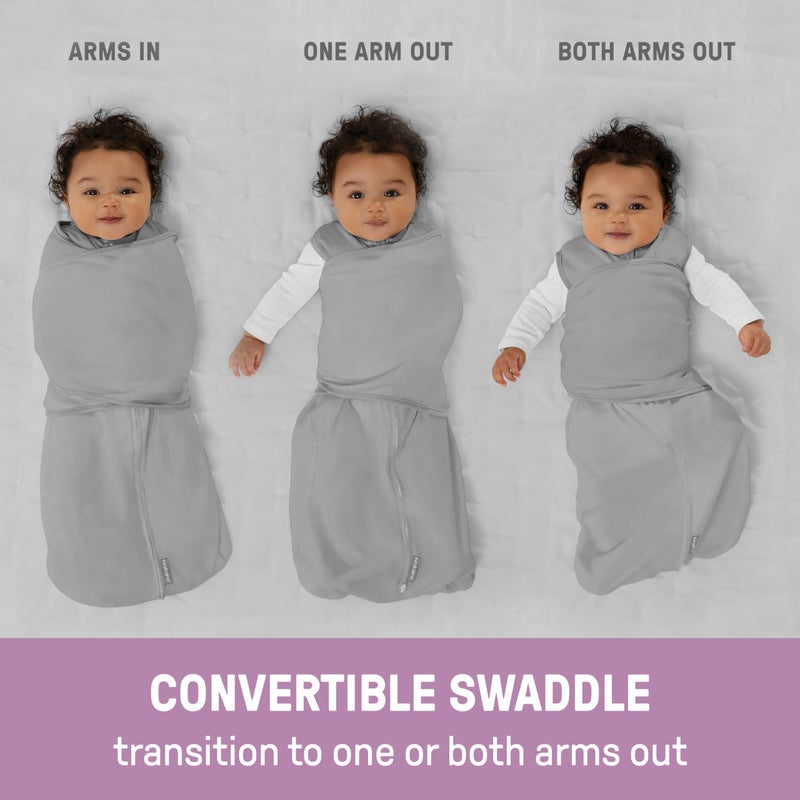 Ingenuity Arms Free Transitional Baby Swaddle, Size 3-6 Months, 14-18 Pounds, Arms Swaddled in or Out, 1.0 TOG - Happy Elephant - Image 4