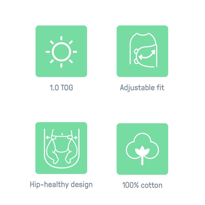 Ingenuity Arms Free Transitional Baby Swaddle, Size 3-6 Months, 14-18 Pounds, Arms Swaddled in or Out, 1.0 TOG - Happy Elephant - Image 3