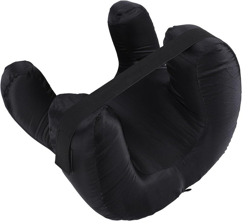 Face Down Pillow Memory Foam Sleeping Pillow, Soft and Comfortable for Home and Travel, Unique Design Prevents Slipping, Premium Cotton Fill Material, Enhances Sleep Quality (Black) - Image 1