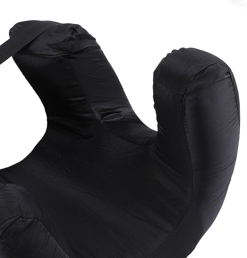 Face Down Pillow Memory Foam Sleeping Pillow, Soft and Comfortable for Home and Travel, Unique Design Prevents Slipping, Premium Cotton Fill Material, Enhances Sleep Quality (Black) - Image 5