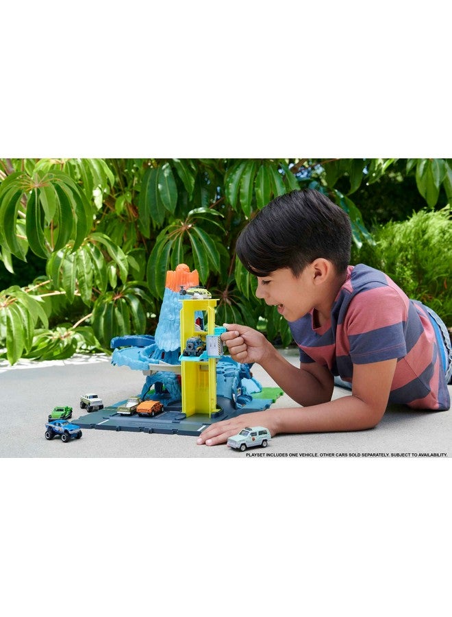 Cars Playset Action Drivers Volcano Escape With 1 Toy Car Kid & Caractivated Features "Lava" Explosion