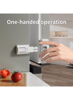 Generic Child Proof Refrigerator Lock,White Fridge Door Lock for Kids,Babies & Pets No Drill Installation,Multi-Device Kit (3 Pack)  - Image 4