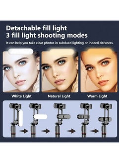 Generic Stable Selfie Stick Tripod with Fill Light, 44 Inch Extendable Selfie Stick with Wireless Remote and Tripod Stand 360 Rotation for iPhone 15/14/13/12/11 Pro/XS Max/XS/XR/X/8/7, Samsung and Smartphone  - Image 3
