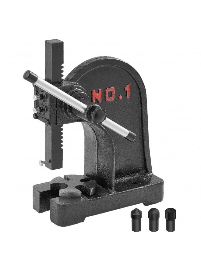VEVOR VEVOR Arbor Press, 1 Ton Manual Arbor Press, 5.9" Maximum Height, Cast Iron Heavy-duty Manual Desktop Arbor Press, Precision Hand Press for Stamping, Bending, Stretching, Forming  - Image 1