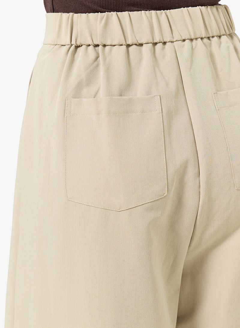 Ginger High Waisted Pleat Detail Wide Leg Pants - Image 5