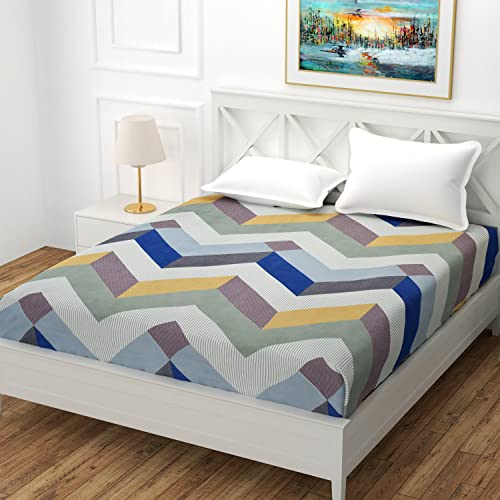 FRESH FROM LOOM Ultra-Soft Microfiber Mattress Protector Cover - King Size Bed | Wrinkle-Free, Waterproof, and Hypoallergenic (78x72 Inches | 360° Elasticated), Multicolor - Image 1