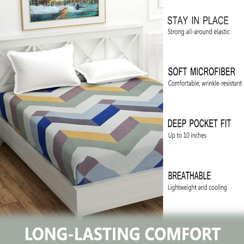 FRESH FROM LOOM Ultra-Soft Microfiber Mattress Protector Cover - King Size Bed | Wrinkle-Free, Waterproof, and Hypoallergenic (78x72 Inches | 360° Elasticated), Multicolor - Image 2