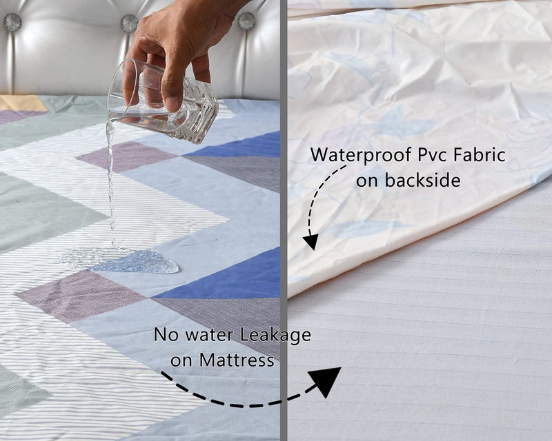 FRESH FROM LOOM Ultra-Soft Microfiber Mattress Protector Cover - King Size Bed | Wrinkle-Free, Waterproof, and Hypoallergenic (78x72 Inches | 360° Elasticated), Multicolor - Image 3