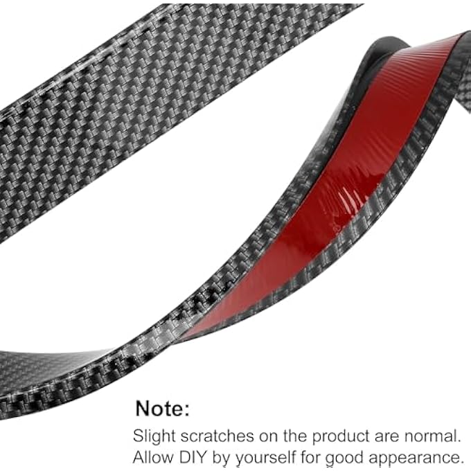 rayihni 4Pcs 15M Car Wheel Mudguard Strip Extension Wheel Eyebrow Trim Protector Decoration Carbon Fiber Pattern Size  55Cm - Image 5