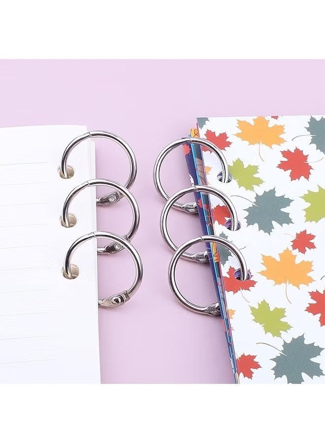 30 Piece Loose Leaf Binder Rings 25mm, Metal Book Rings for Index Cards, Loose Leaf Binder Rings for Paper Notebooks Office - Image 3