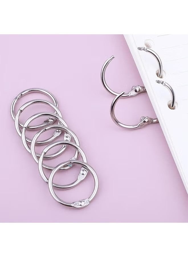 30 Piece Loose Leaf Binder Rings 25mm, Metal Book Rings for Index Cards, Loose Leaf Binder Rings for Paper Notebooks Office - Image 5