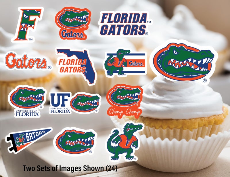 PartyKandy Florida Gators Cupcake Toppers (24 Pcs) University of Florida Party Supplies for Gators Football  Birthday Gift  Graduation Party Decorations (Florida Gators) - Image 4