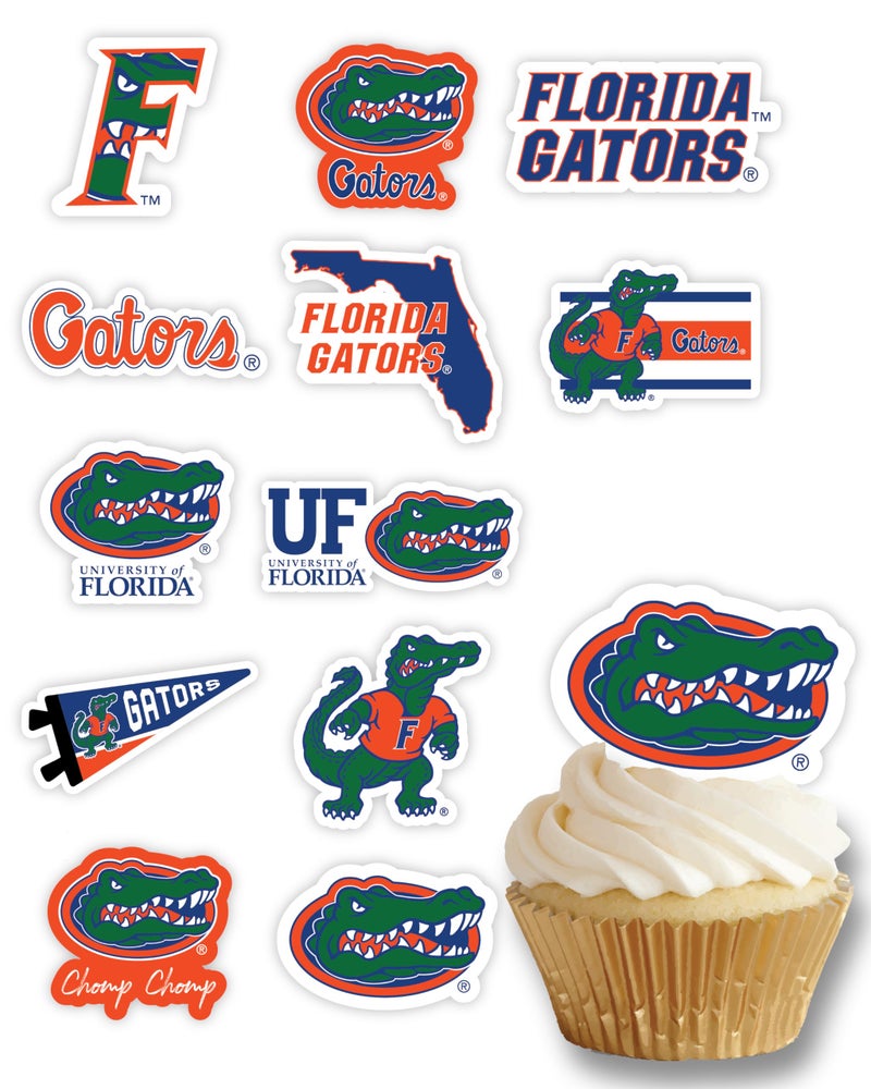 PartyKandy Florida Gators Cupcake Toppers (24 Pcs) University of Florida Party Supplies for Gators Football  Birthday Gift  Graduation Party Decorations (Florida Gators) - Image 1