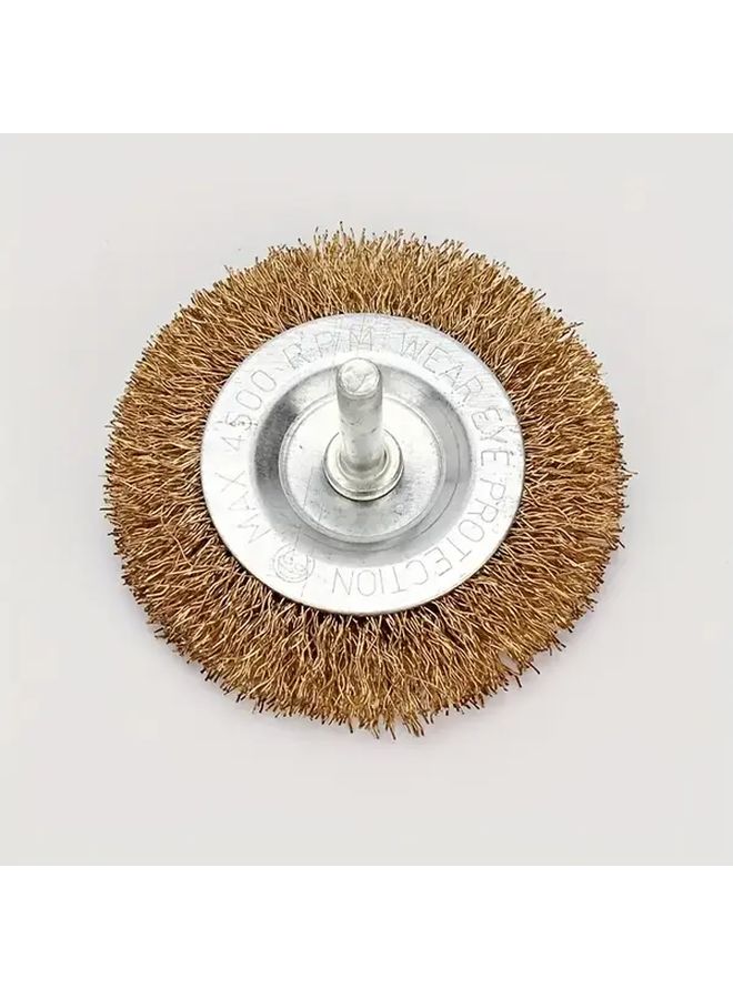 9pcs 75mm Steel Wire Drill Brushes Rust Removal Metal Cleaning Kit - Image 5