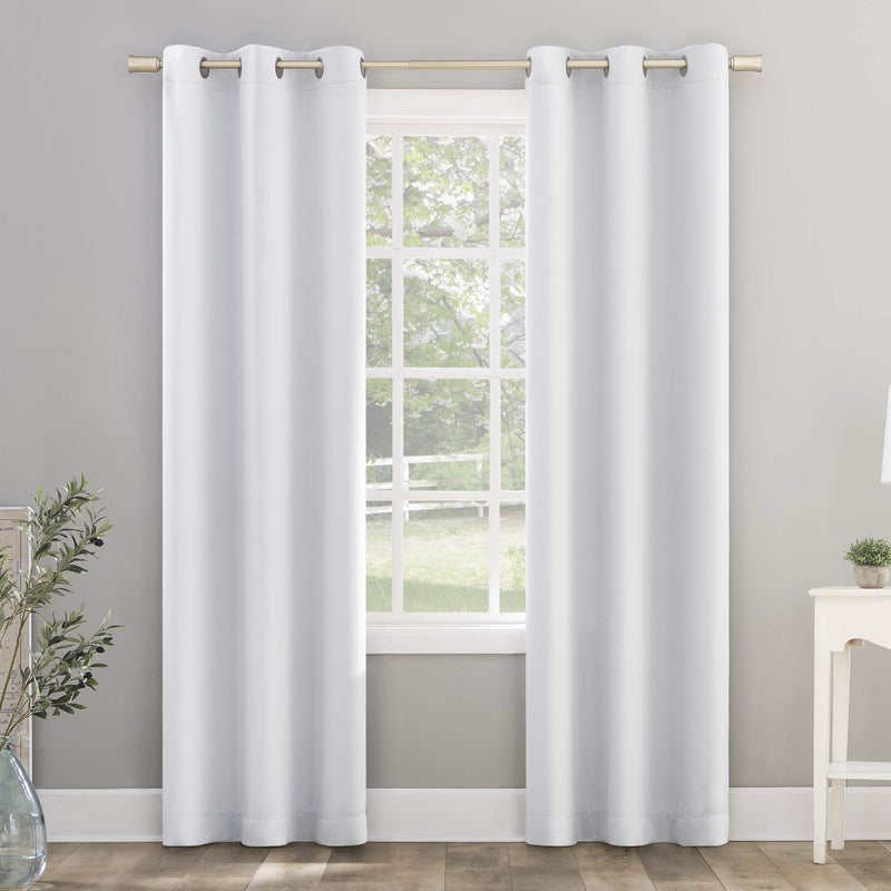 Sun Zero Sun Zero Riley Kids Bedroom Blackout Grommet Curtain Panel 40 x 84 White