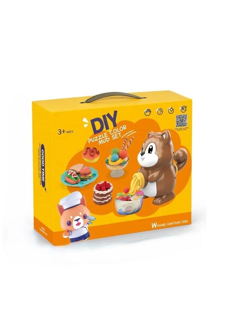 Squirrel machine for forming creative clay