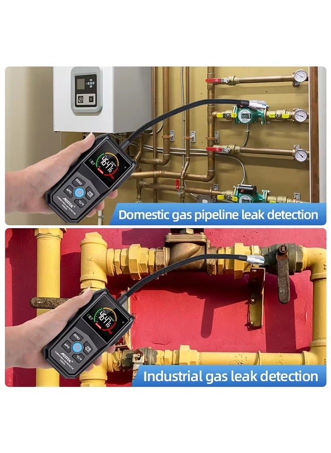 MESTEK - Gas Leak Detector Analyzer Methane Flammable 50000 PPM 100% LEL Combustible Natural Tester LCD Screen Sound and Light Alarm - Image 1