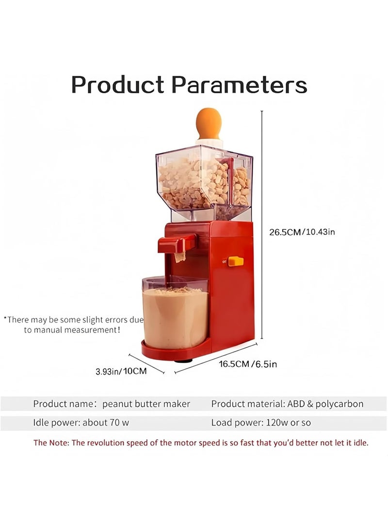 Electric Peanut Butter Maker Machine, Nut Butter Grinder for Almond Cashew Sesame, Large-Capacity Grain Grinder, Home & Commercial Nut Processor with Non-Slip Base - Image 2