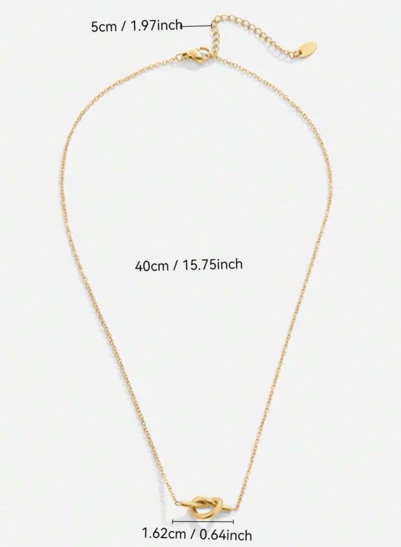 إيكوال سلسال نسائي أنيق مصنوع من الاستانلس ستيل مطلي باللون الذهبي - Image 5