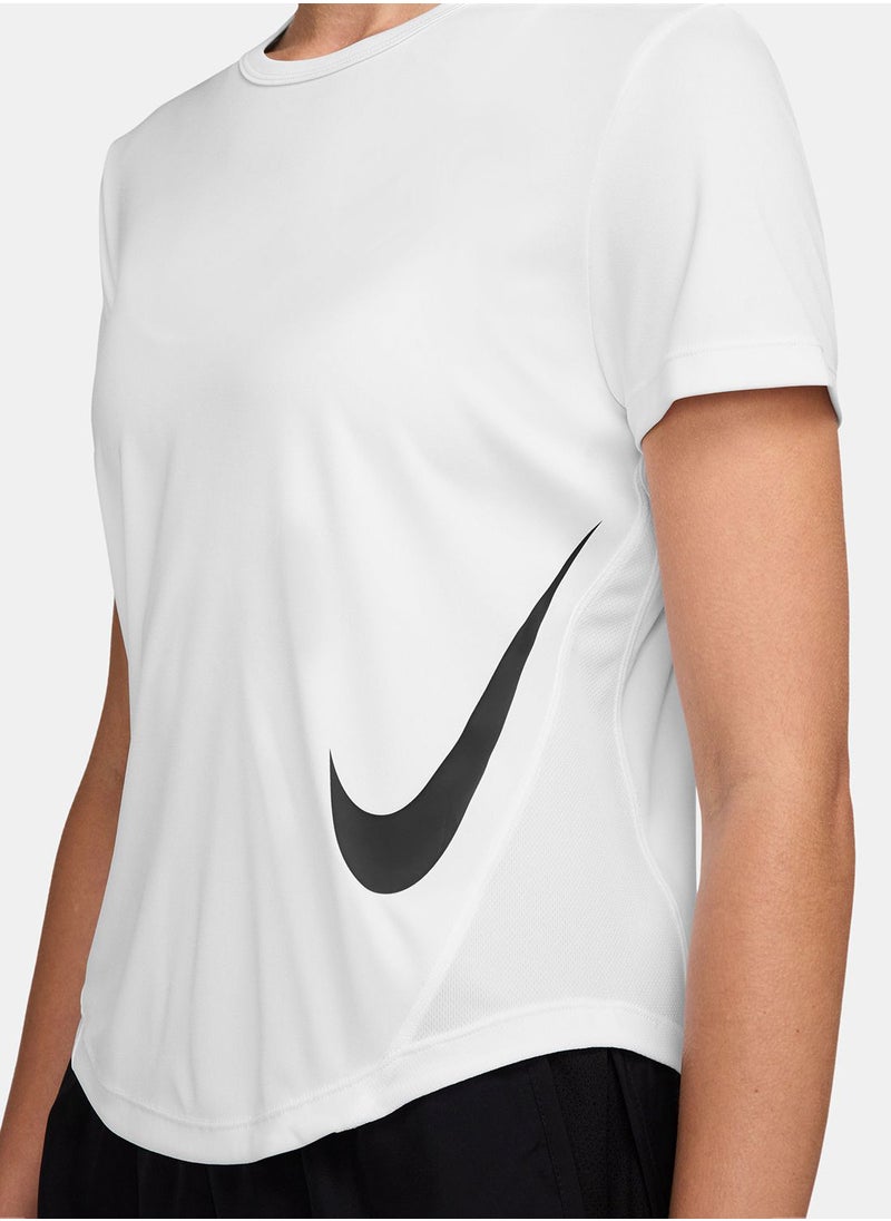 Nike Tempo Swoosh Hybrid Dri-Fit Short-Sleeve Top  - Image 3