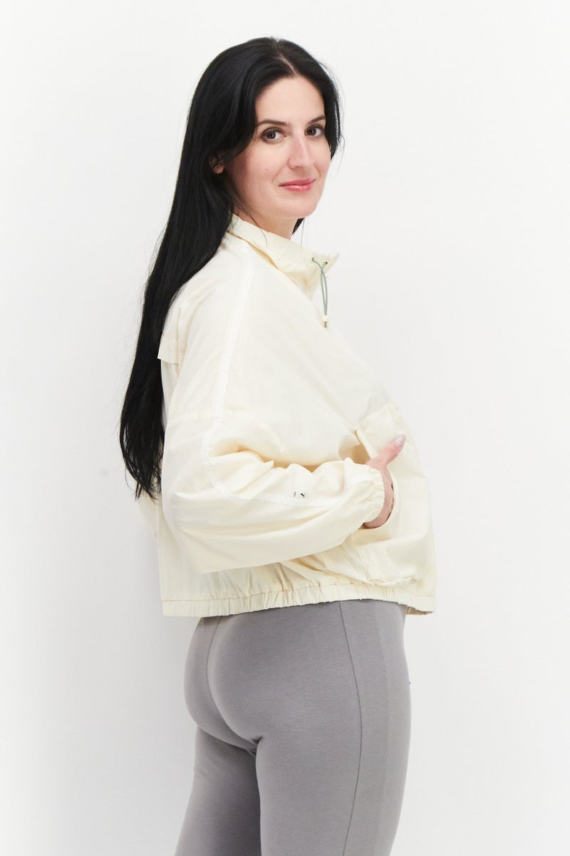 PUMA Women Sportswear Fit Long Sleeve Running Jackets, Cream - Image 4