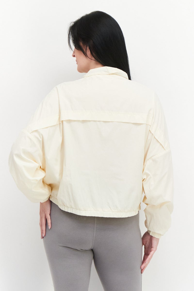 PUMA Women Sportswear Fit Long Sleeve Running Jackets, Cream - Image 2