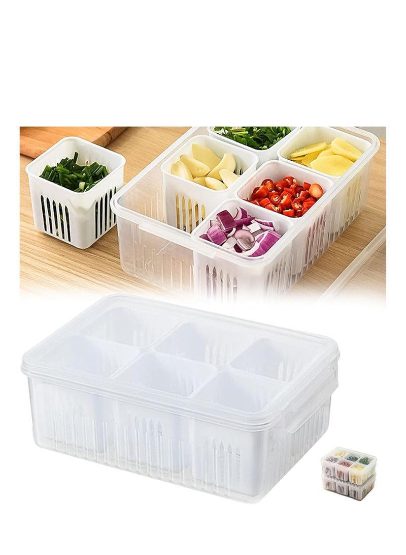 بريميفي مجموعة من 2 حاوية تخزين خضروات الفاكهة مع غطاء - Image 1