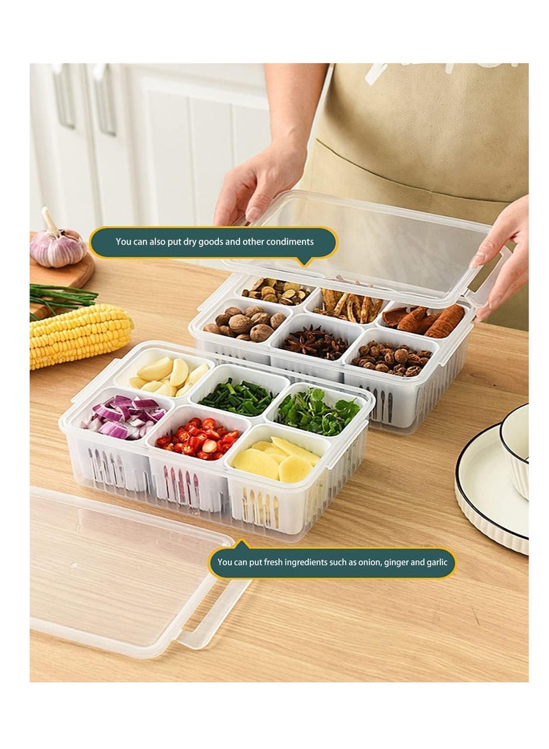 بريميفي مجموعة من 2 حاوية تخزين خضروات الفاكهة مع غطاء - Image 4